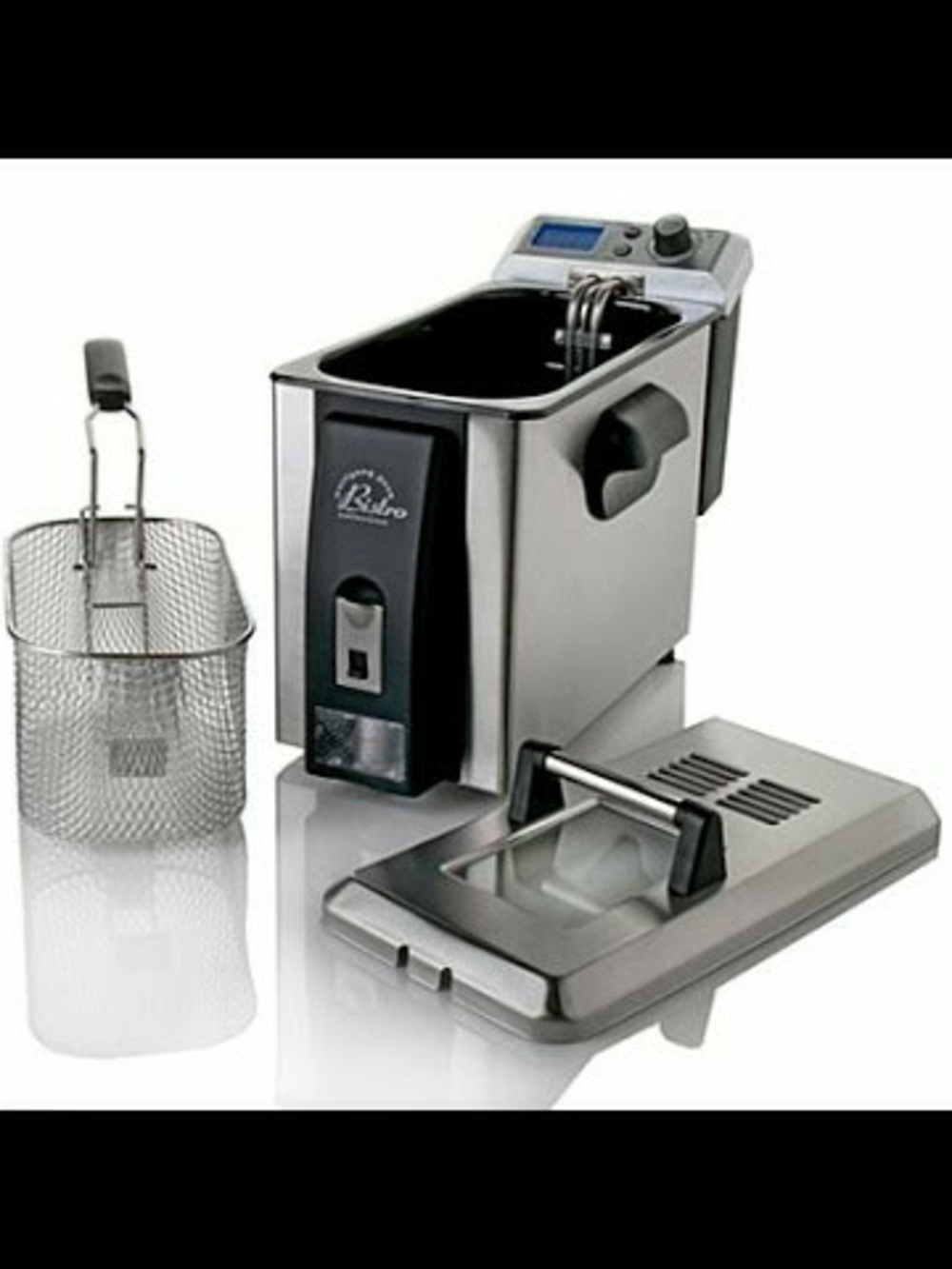 Wolfgang Puck Bistro 4L Digital Deep Fryer Stainless Steel BDFR0060 Silver/Black